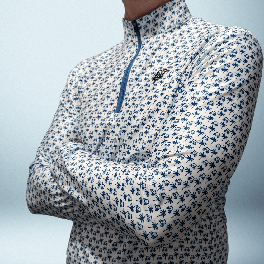 Caddie Performance Golf Quarter Zip Arms Crossed