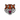 Enamel ball marker of a tiger's face on a white background