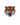 Enamel ball marker of a tiger's face on a white background
